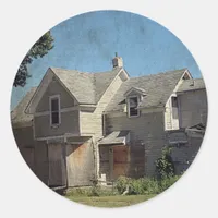 Abandoned House Classic Round Sticker