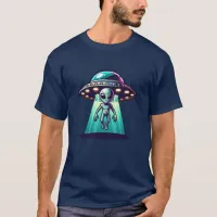  Ai Art with UFO Beaming up an Alien  T-Shirt