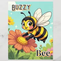 Buzzy Bee | Cute Cartoon Kid's Nursery Art
