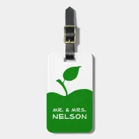 Green Apple Shape Luggage Tag