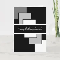 Classy Modern Abstract Birthday Card