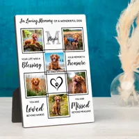 Personalized Pet Loss Keepsake Pet Memorial Photo Plaque