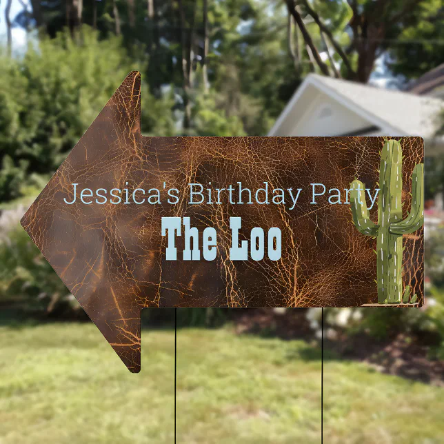 Wild West Cowboy Birthday  Sign