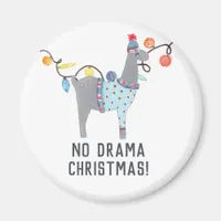 Llama themed Christmas Magnet