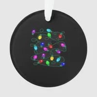 Christmas Lights -Let's Get Lit Lights- Merry & Br Ornament