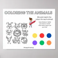 Coloring the Animals  Poster