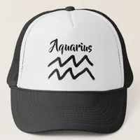 Aquarius Zodiac Sign Astrology Horoscope Trucker Hat