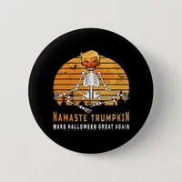 Namaste Trumpkin Make Halloween Great Again Medita Button