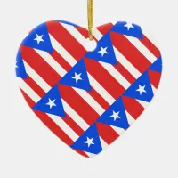 Puerto Rico Flag Ceramic Ornament