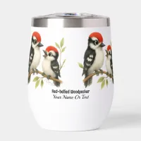 Vocal Red-bellied Woodpecker Thermal Wine Tumbler