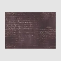 Burgundy and Rose Gold Vintage Calligraphy Tissue Paper