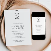 Minimalist Elegant Typography Modern Wedding Invitation