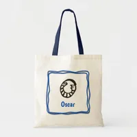 Tote Bag - Cat Letter O with Name in Frame