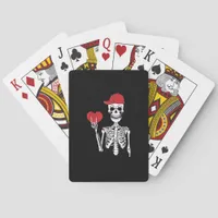 Roll Skeleton Hands Heart Valentines Day Skull Poker Cards