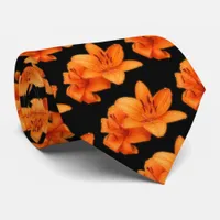 Rain-Kissed Orange Asiatic Tiger Lilies Tie