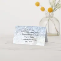 Blue Hydrangea Flowers Wedding Charity Favors Place Card