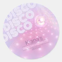 Retro Disco Ball Bachelorette V2 ID928 Classic Round Sticker