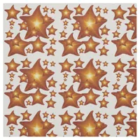 Chic Elegant Shimmery Shining Starfish Fabric