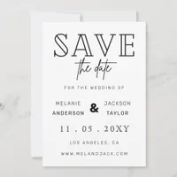 Minimalist Stylish Handwritten Calligraphy Save The Date