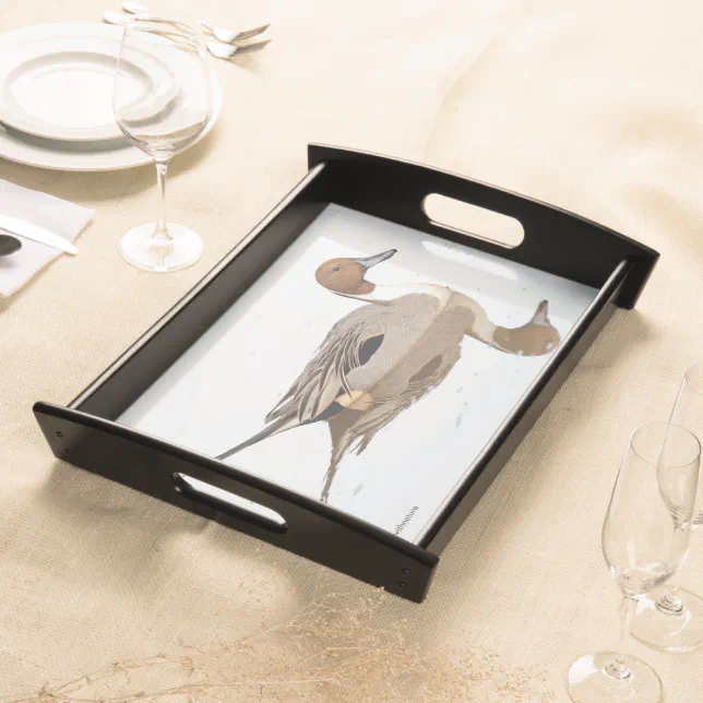 Reflections of a Northern Pintail Duck Serving Tray