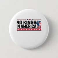No Kings In America USA Minimal Clean Button