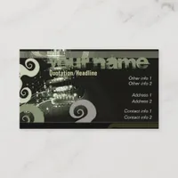 GUITAR "CamoGreens" Business card