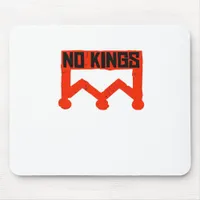 No Kings Protest Graphic Grunge Crown  American Cl Mouse Pad