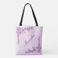 Pretty Pink Cherry Blossoms Tote Bag