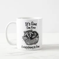 Classic Mum's Funny Anxiety Whimsy Raccoon Gift Mu Coffee Mug