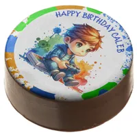 Boy Playing Video Games Personalized Birthday Chocolate Covered Oreo