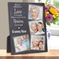 Rustic Remembrance Photo Collage Memorial Plaque
