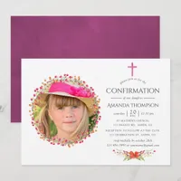 Aquarelle Wildflower Confirmation Invitation
