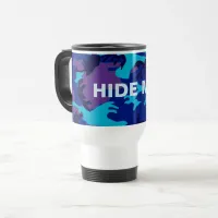 Camouflage Dark Blue & Purple Funny Quote Travel Mug