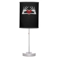 To Death  - Skeleton Heart Hands Table Lamp