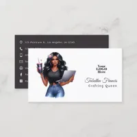 African American Crafting Queen Inspirational Business Card