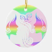 Pretty LGBT Lesbians Personalized Ornament