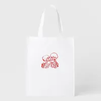 Till Death Do Us Apart (Red Transparent) Grocery Bag