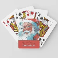 Customizable Santa Illustration Poker Cards