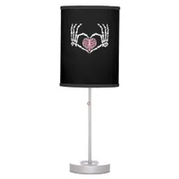 Skeleton Hand Heart Funny Halloween Women Men  Table Lamp