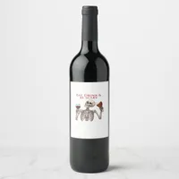 Eat Drink And Be Scary Minimal Clean Wine Label