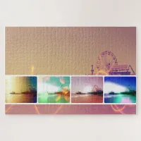 Santa Monica Pier Photo Collage Jigsaw Puzzle