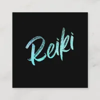 *~*  Energy Healer Reiki Master Practitioner Square Business Card
