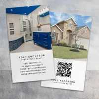 Real Estate Agent Modern QR Code Business Card