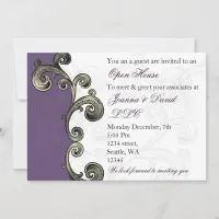 elegant purple Corporate party Invitation