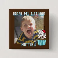 Personalized Happy Birthday Name and Age Button