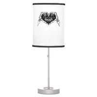 To Death  - Skeleton Hand Heart Table Lamp