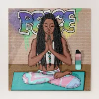 Peace and Meditation Urban Art  Jigsaw Puzzle