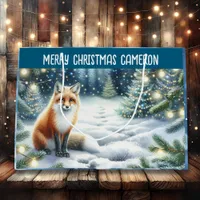 Fox in the Enchanted Forest Personalized Christmas Large Gift Bag