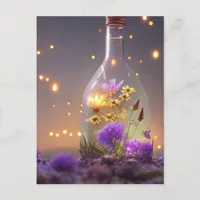 Flowers in a Bottle Postcard