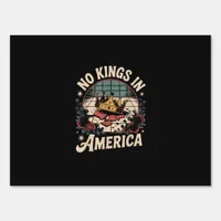 No Kings In America Retro Classic Sign